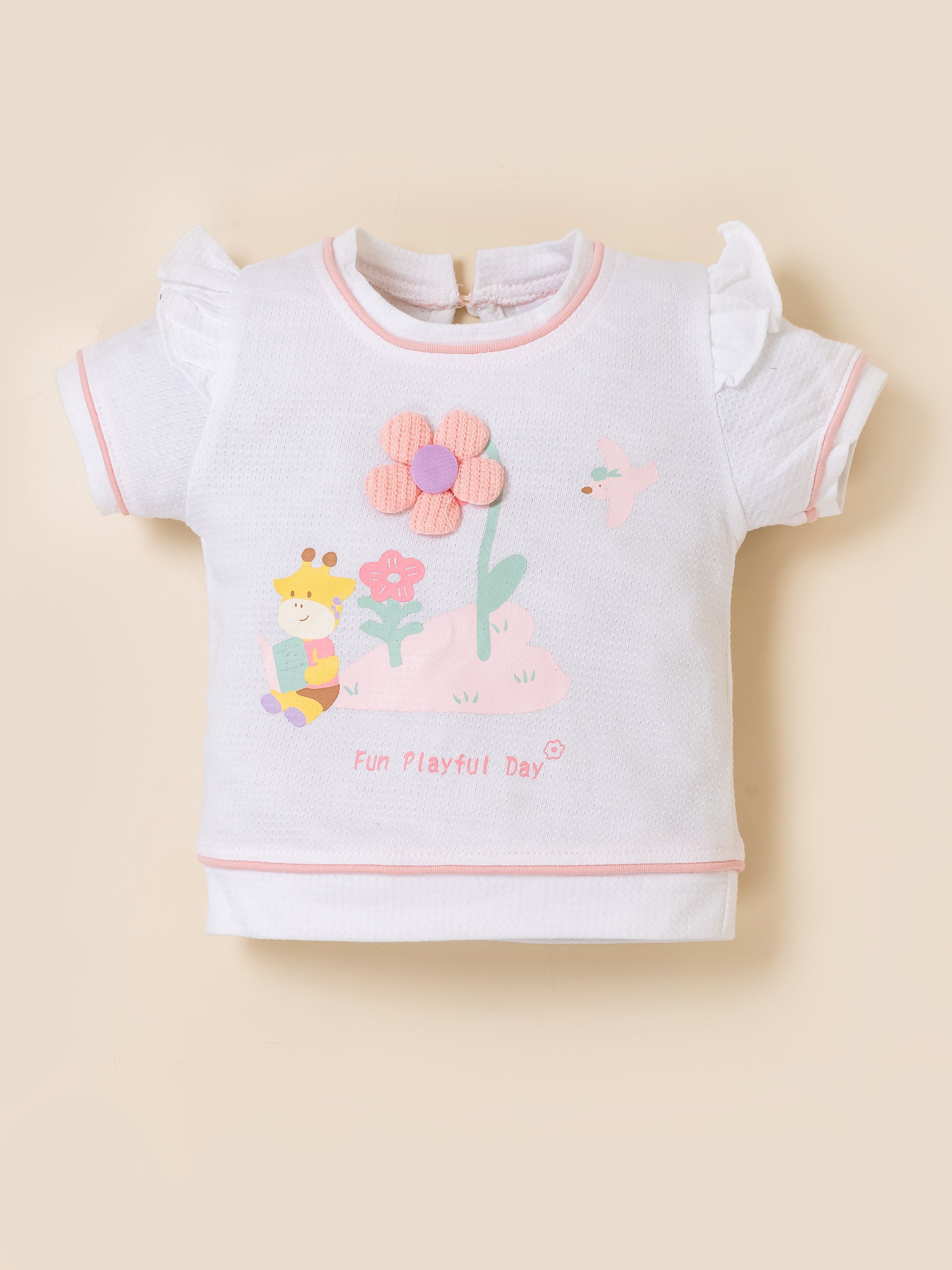 Baby Girls Cotton Top & Shorts Set