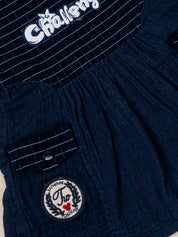 Girls' Indigo Knitted Frock with Matching Panty