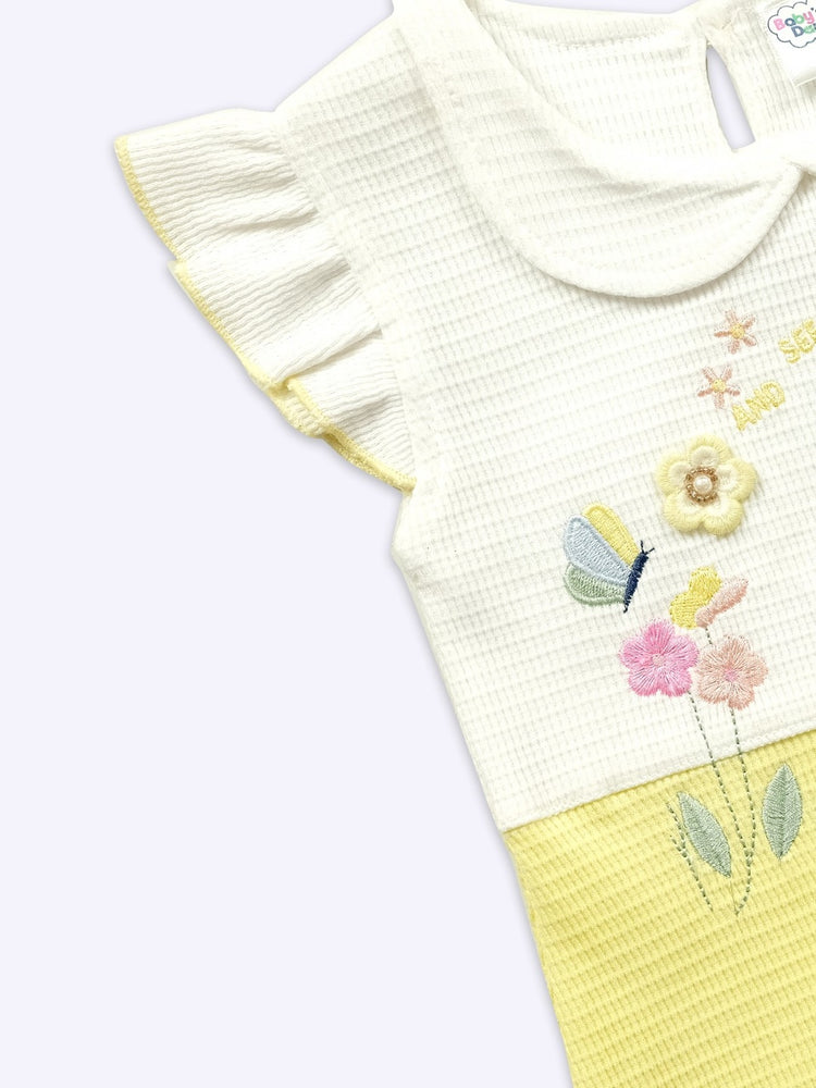 Baby's Day Infant Girls Embroidery Cotton Rompers