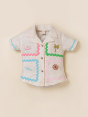 Girls Shirt & Denim Capri Pants Clothing Set