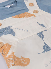 Printed  Dungree For Baby Boys