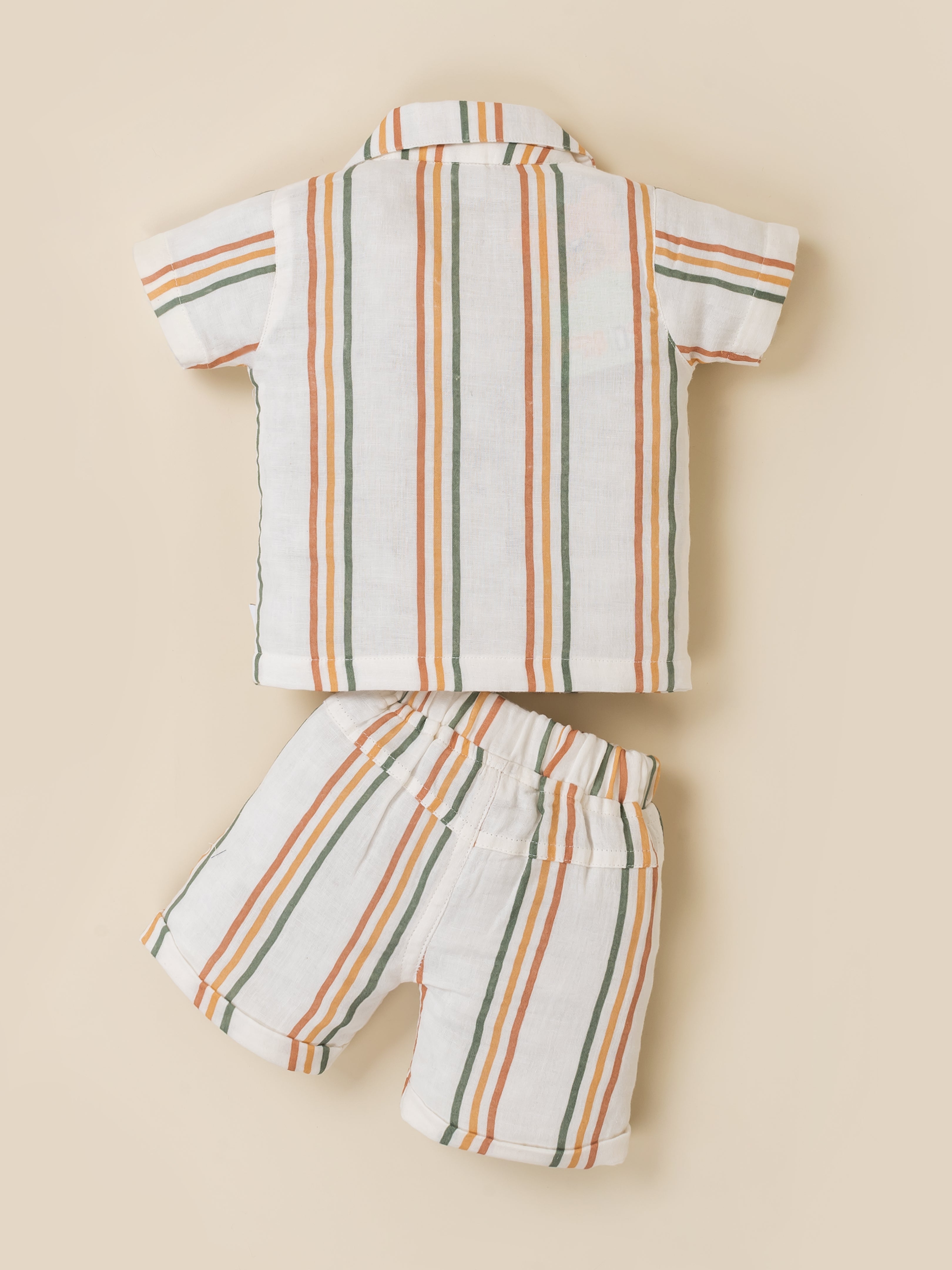 Baby Boys Striped Resort Shirt & Shorts Set