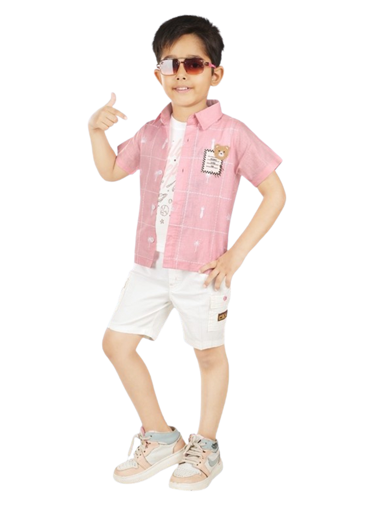 Big Fun Kids Printed Shirt and T-shirts with Shorts