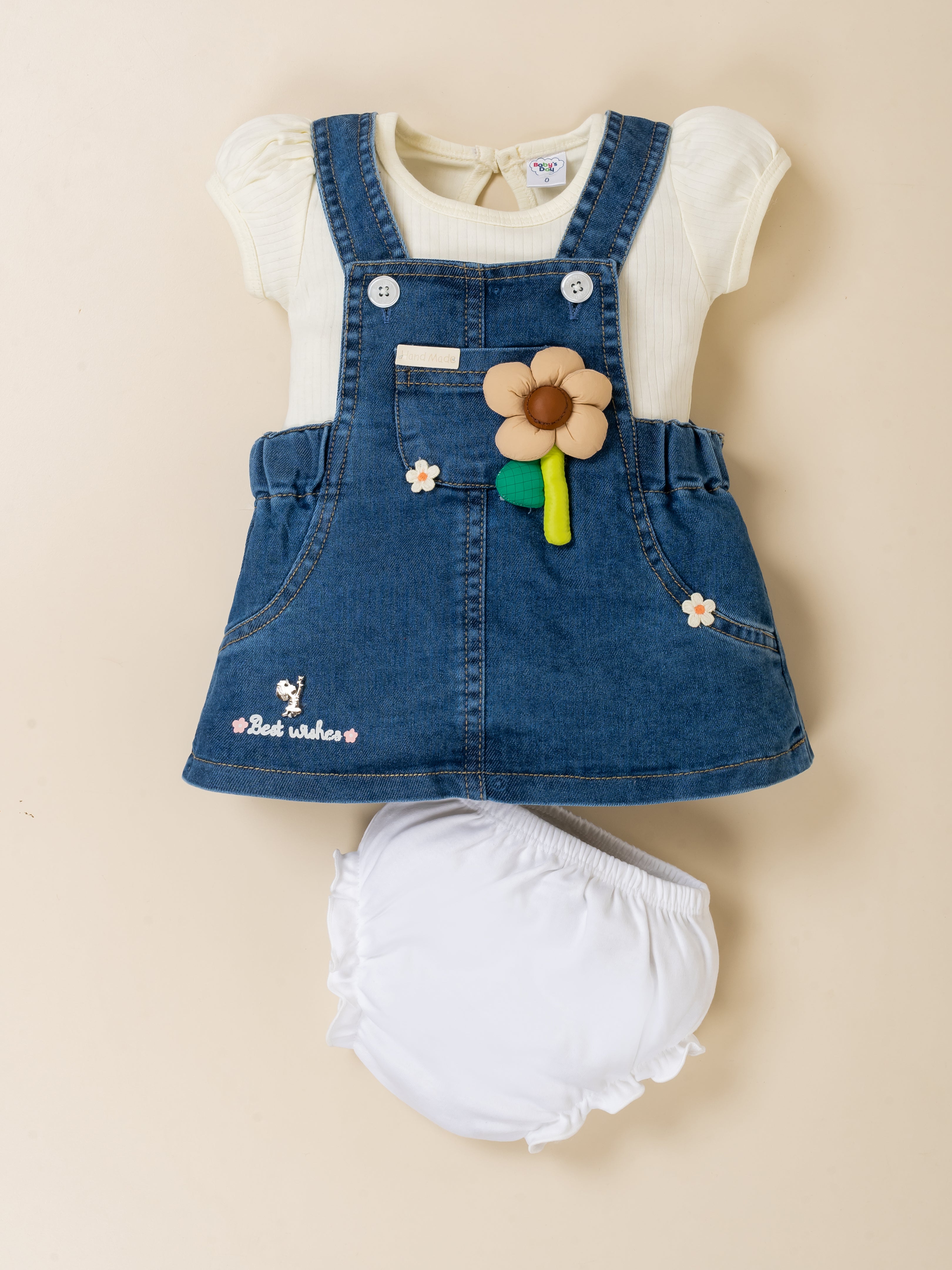 Baby Girls Denim Dungaree Dress