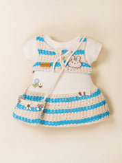 Girls Premium Frock with Matching Panty and Shoulder Bag