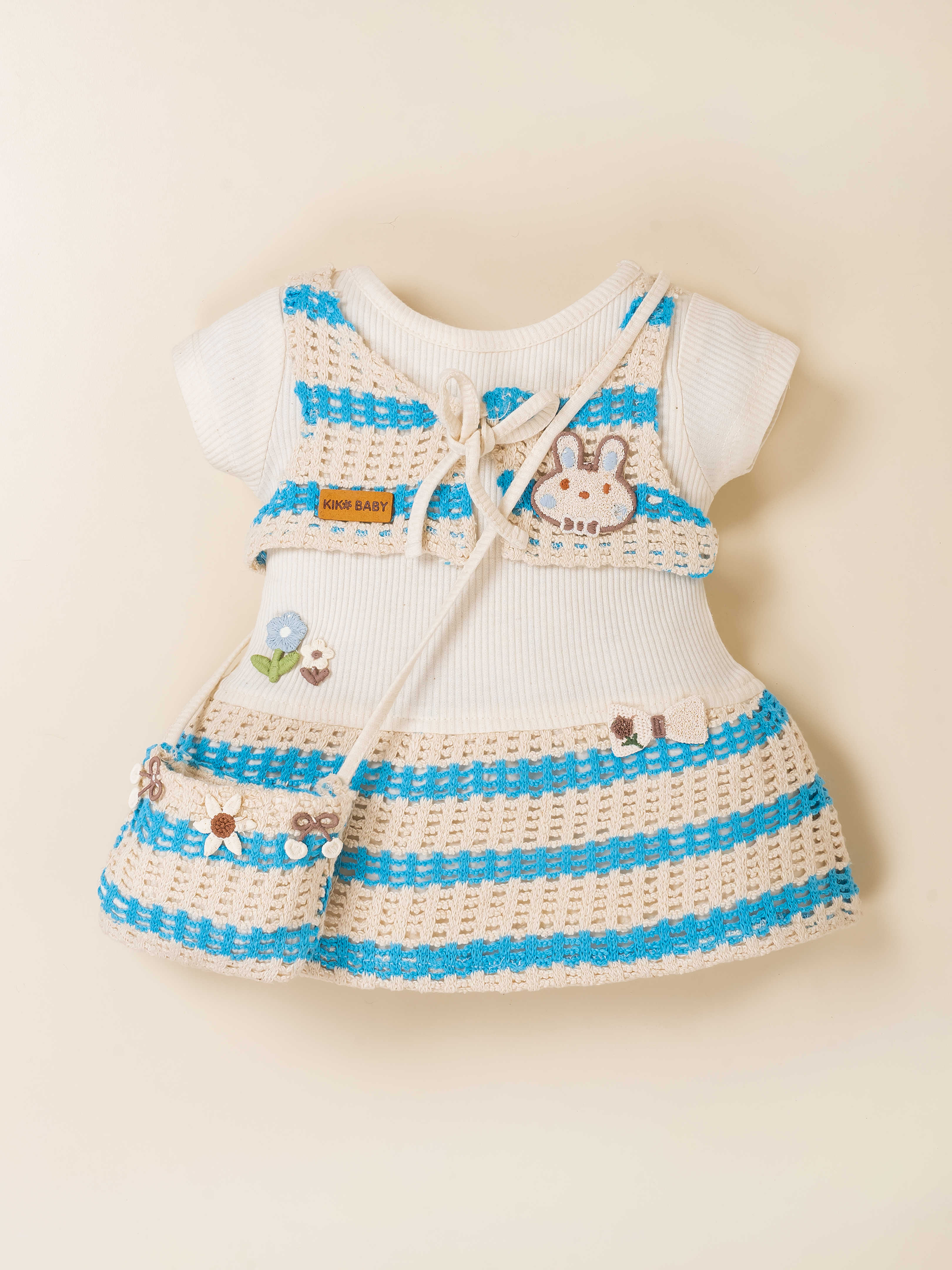 Girls Premium Frock with Matching Panty and Shoulder Bag