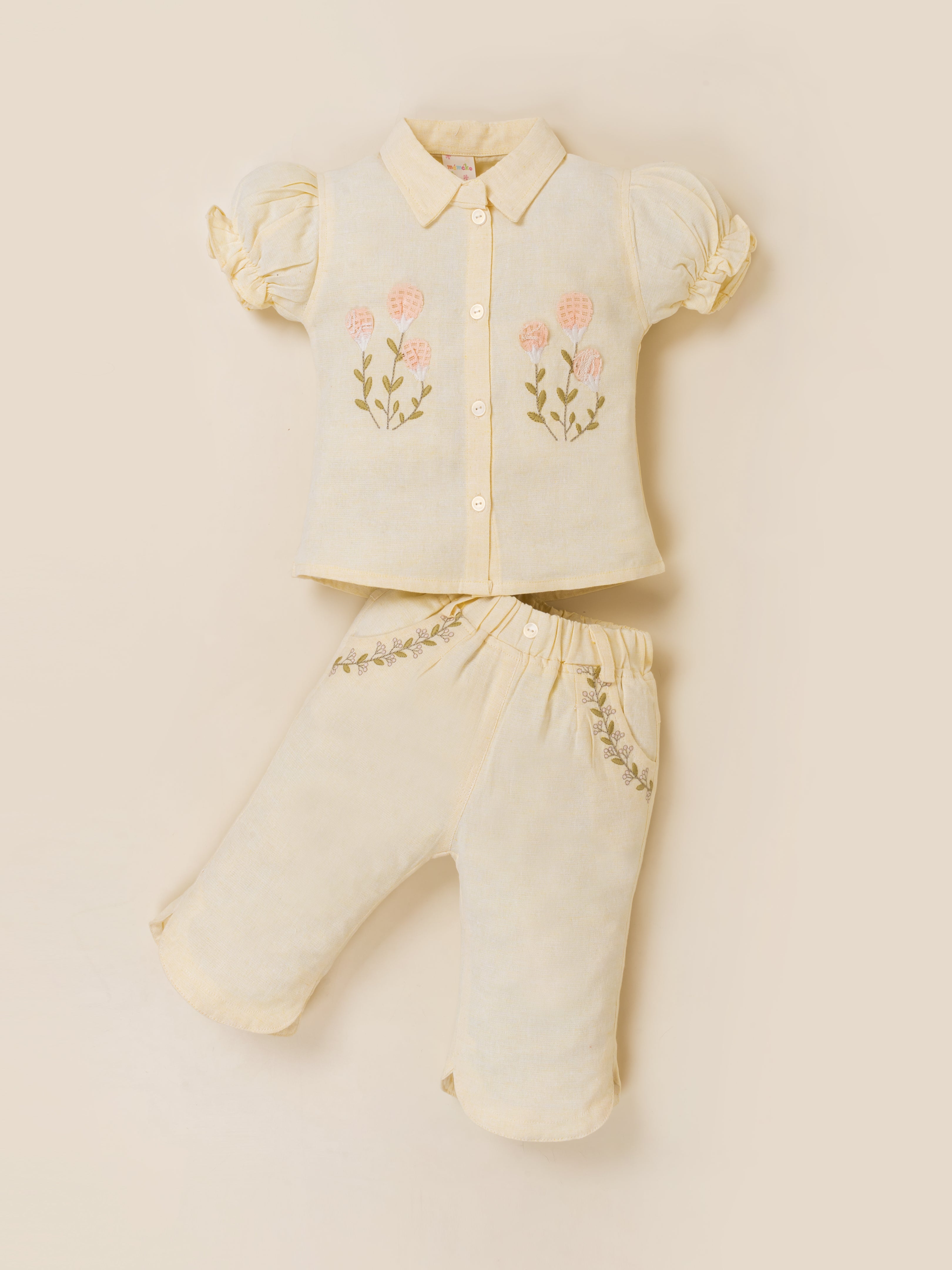 Girls Shirt & Capri Pants Co-Ord Outfit Set