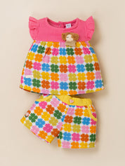 Baby Girls Top & Shorts Outfit Set