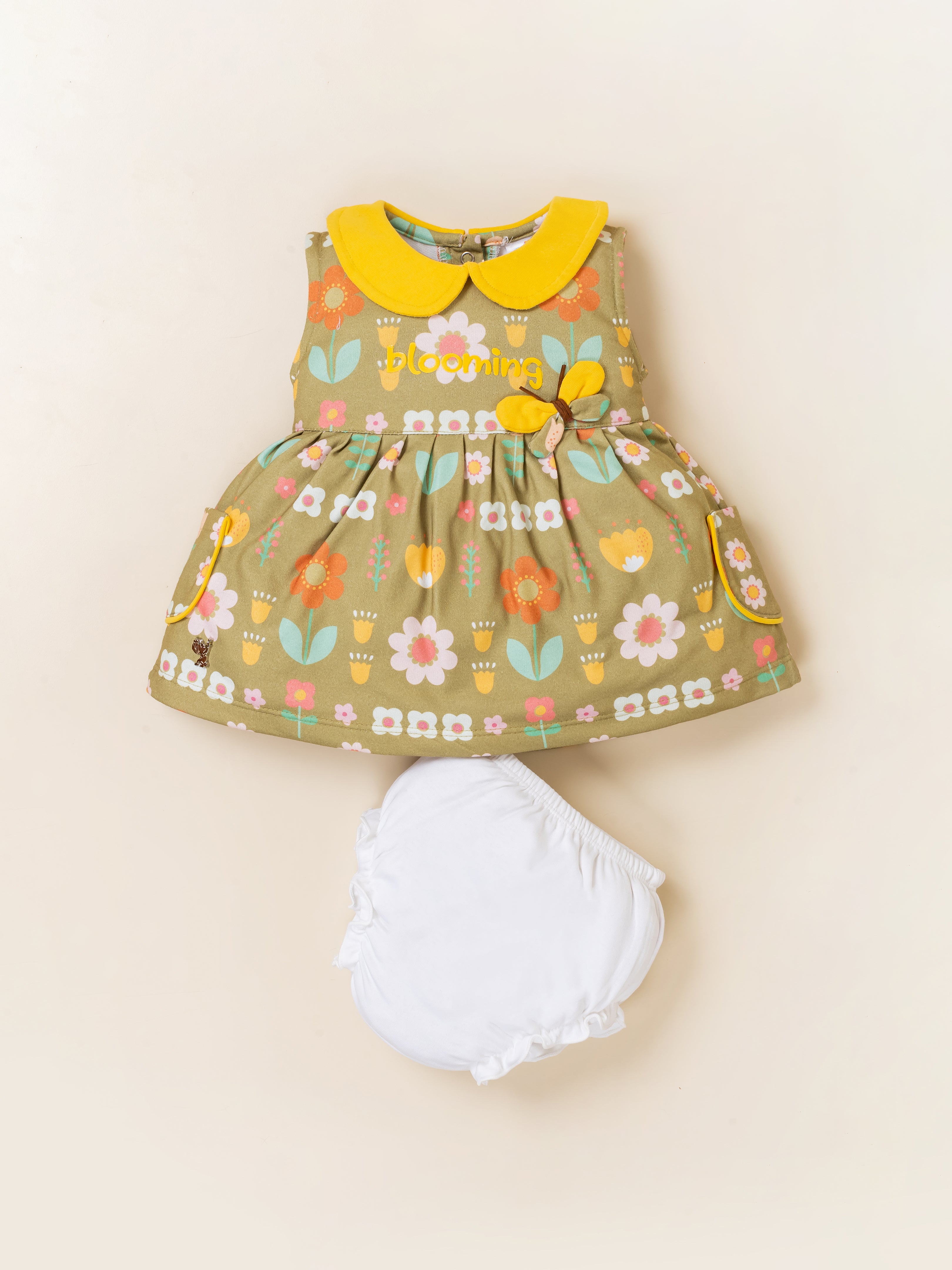 Baby Girl Floral Peter Pan Collar Dress