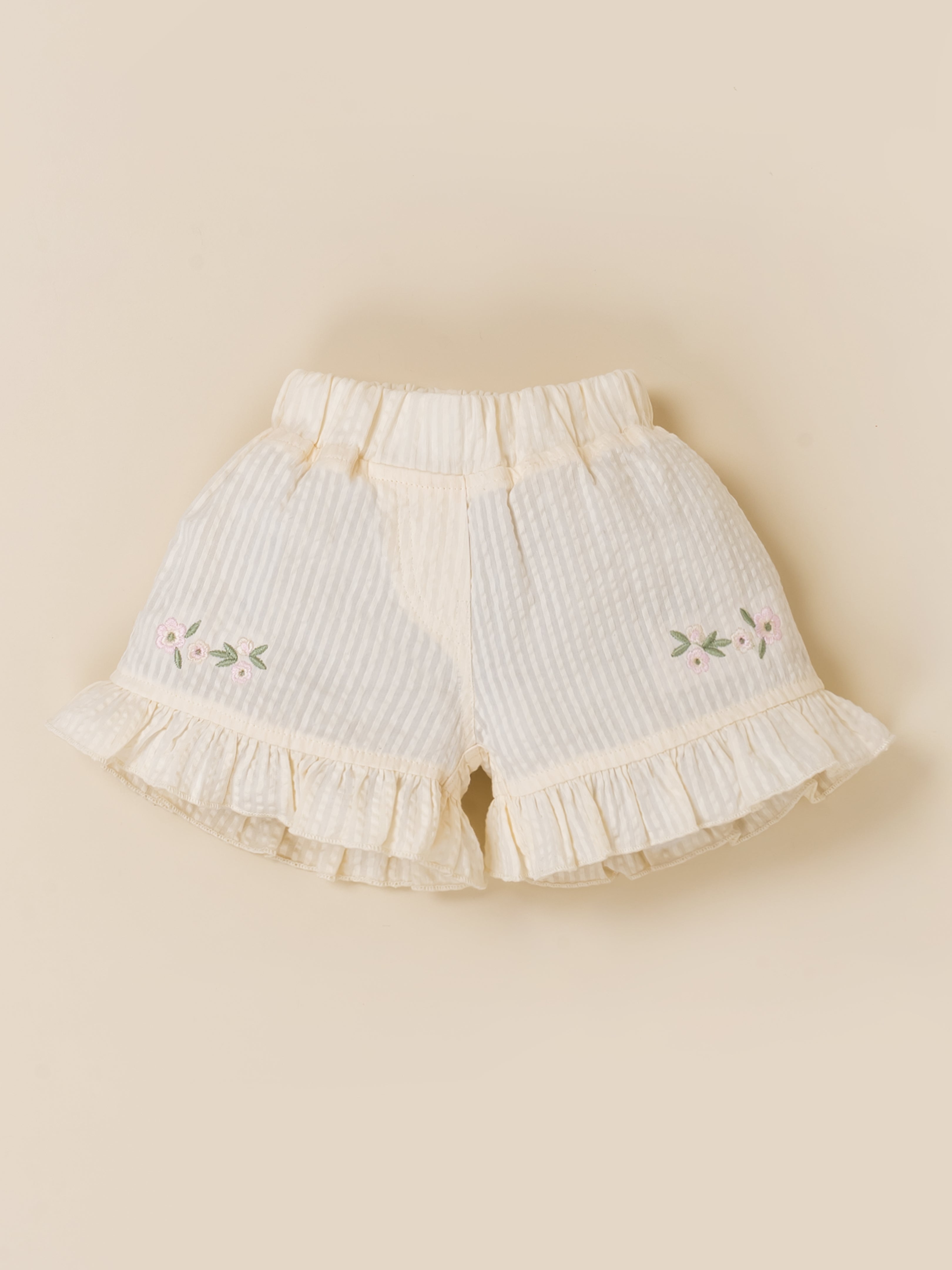 Toddler Girls Embroidered Ruffle Top and Shorts
