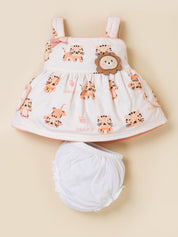 Baby Girl Sleeveless Cotton Frock Dress