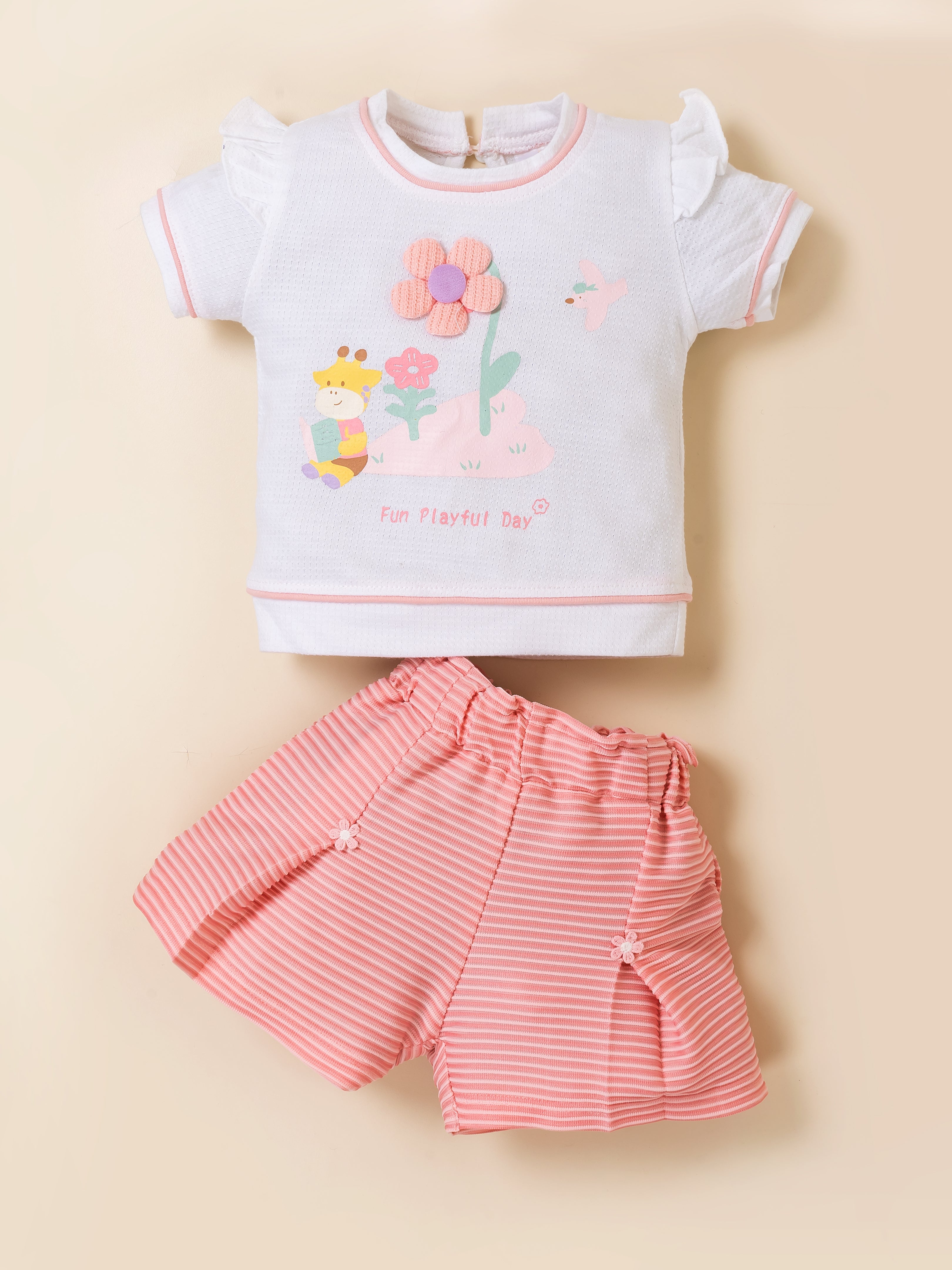 Baby Girls Cotton Top & Shorts Set
