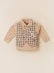 Baby Boy Plaid Vest & Trouser Set
