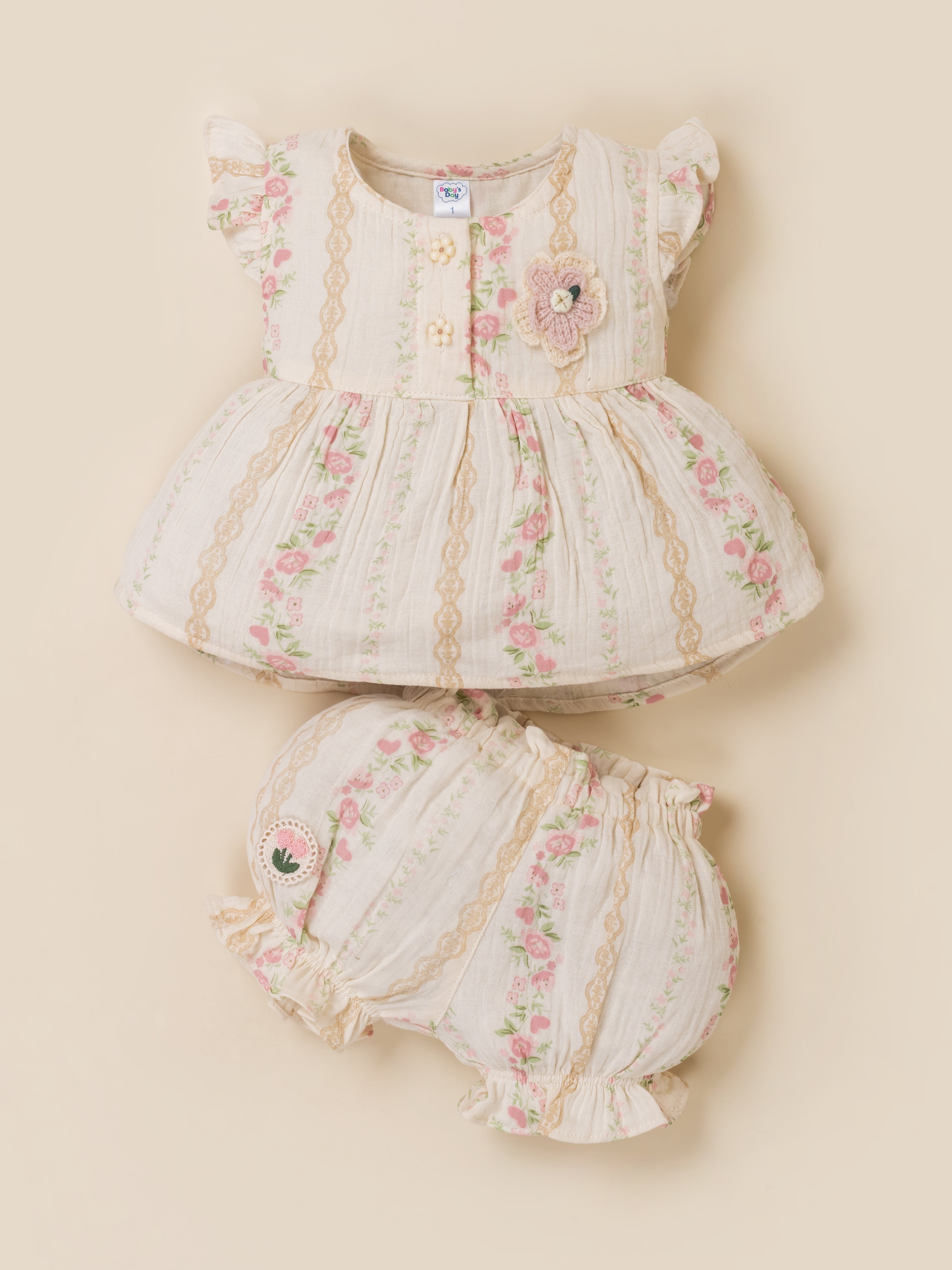 Baby Girls Top & Bloomers  Clothing Set
