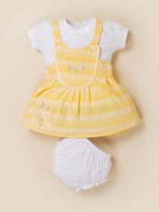 Baby Girls Dungaree Dress Set