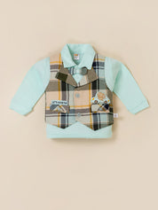 Baby Boy Plaid Vest & Trouser Set