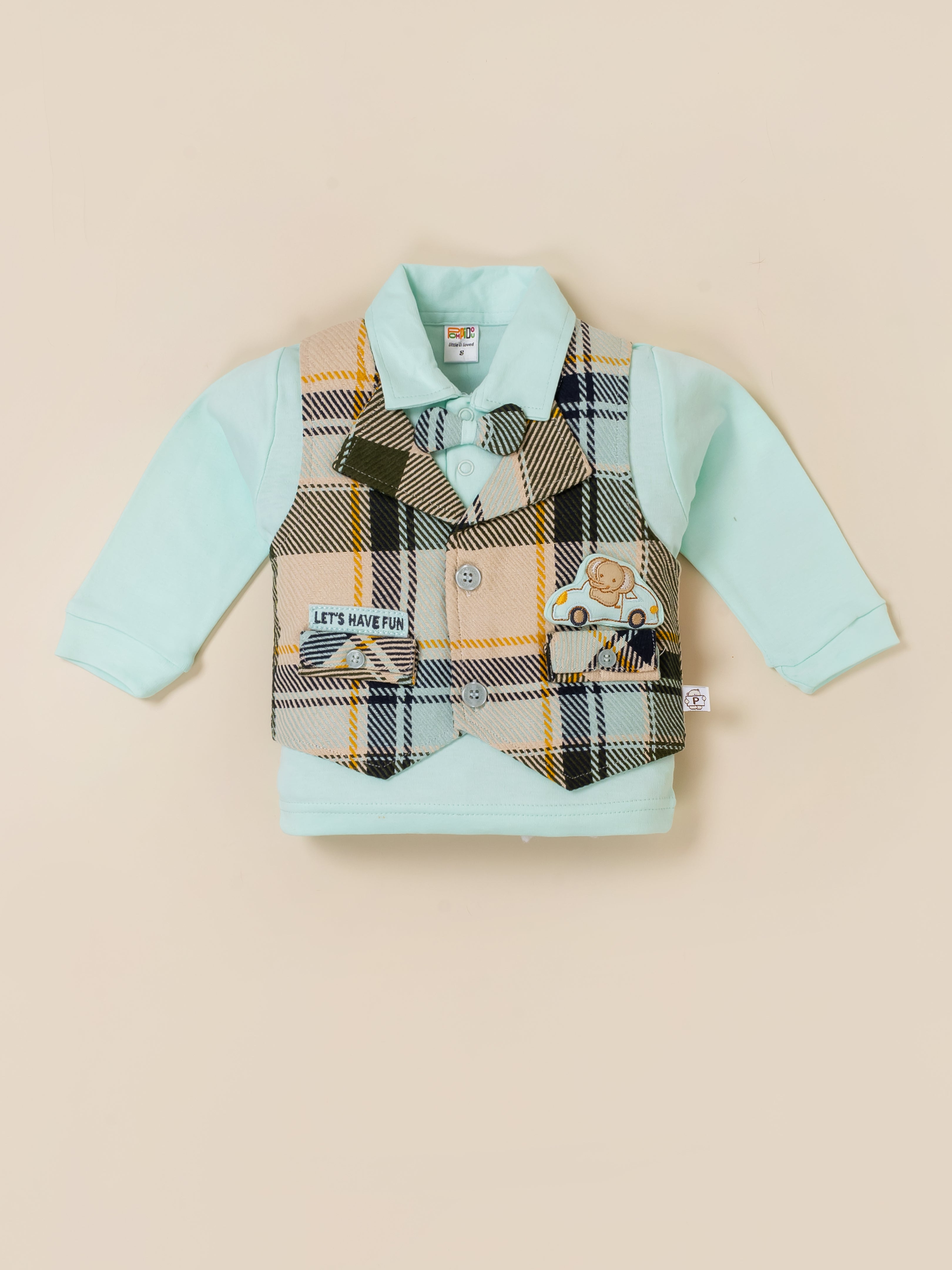 Baby Boy Plaid Vest & Trouser Set