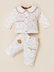 Baby Girl Jacket with Inner Top and pant Set