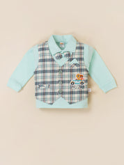 Baby Boy Plaid Vest & Trouser Set