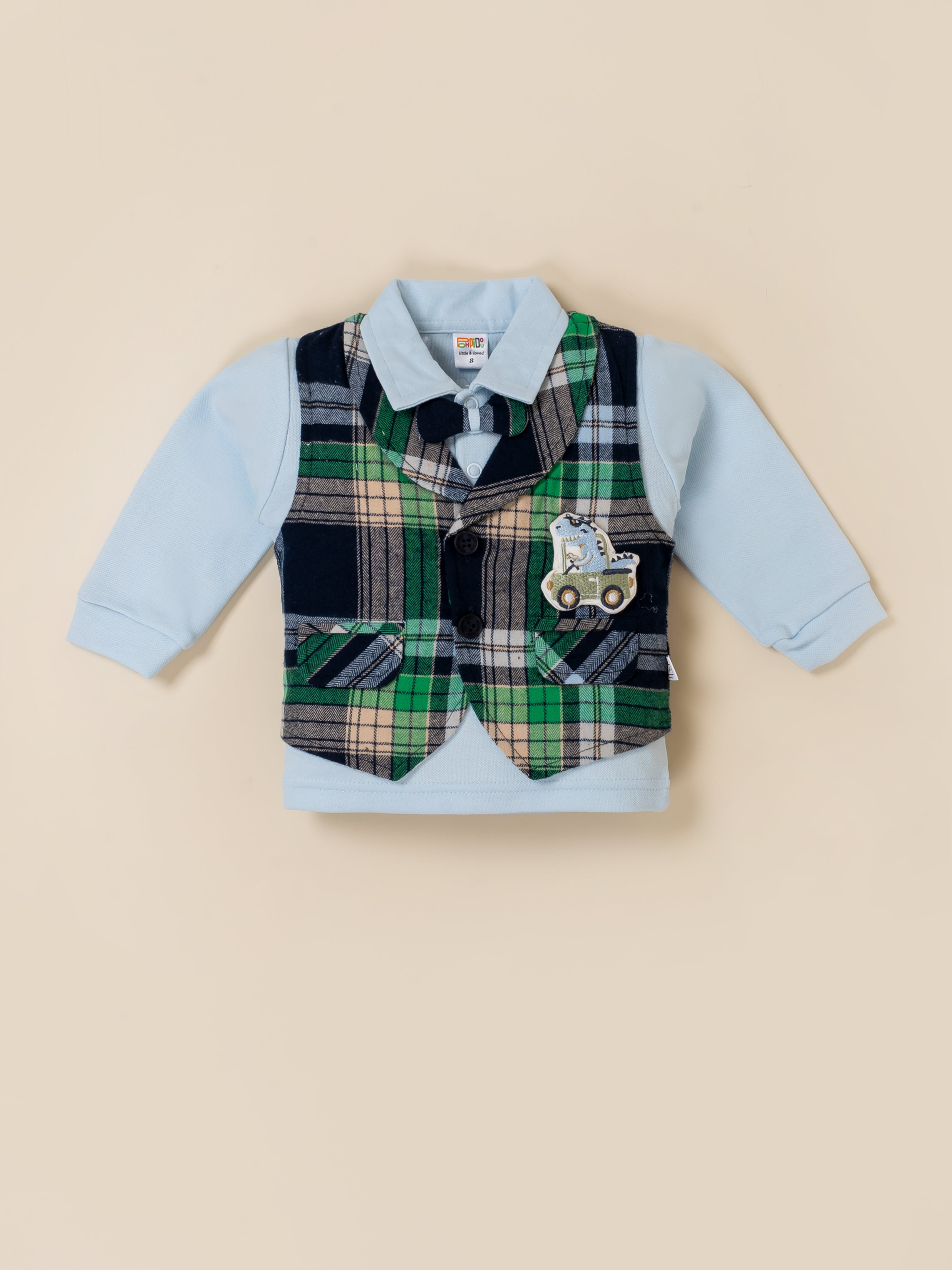 Baby Boy Plaid Vest & Trouser Set