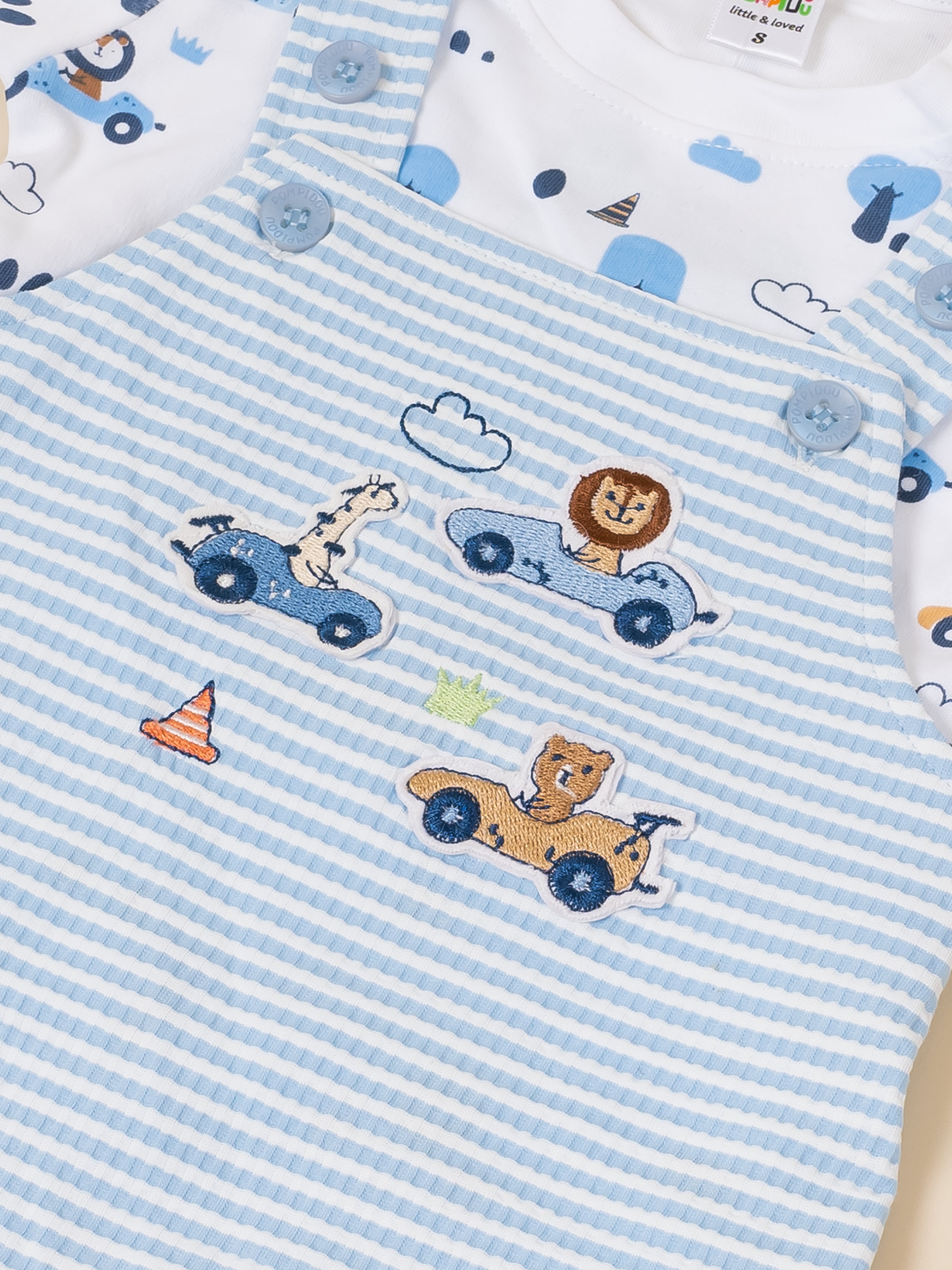 Dungaree For Baby Boys Casual Printed