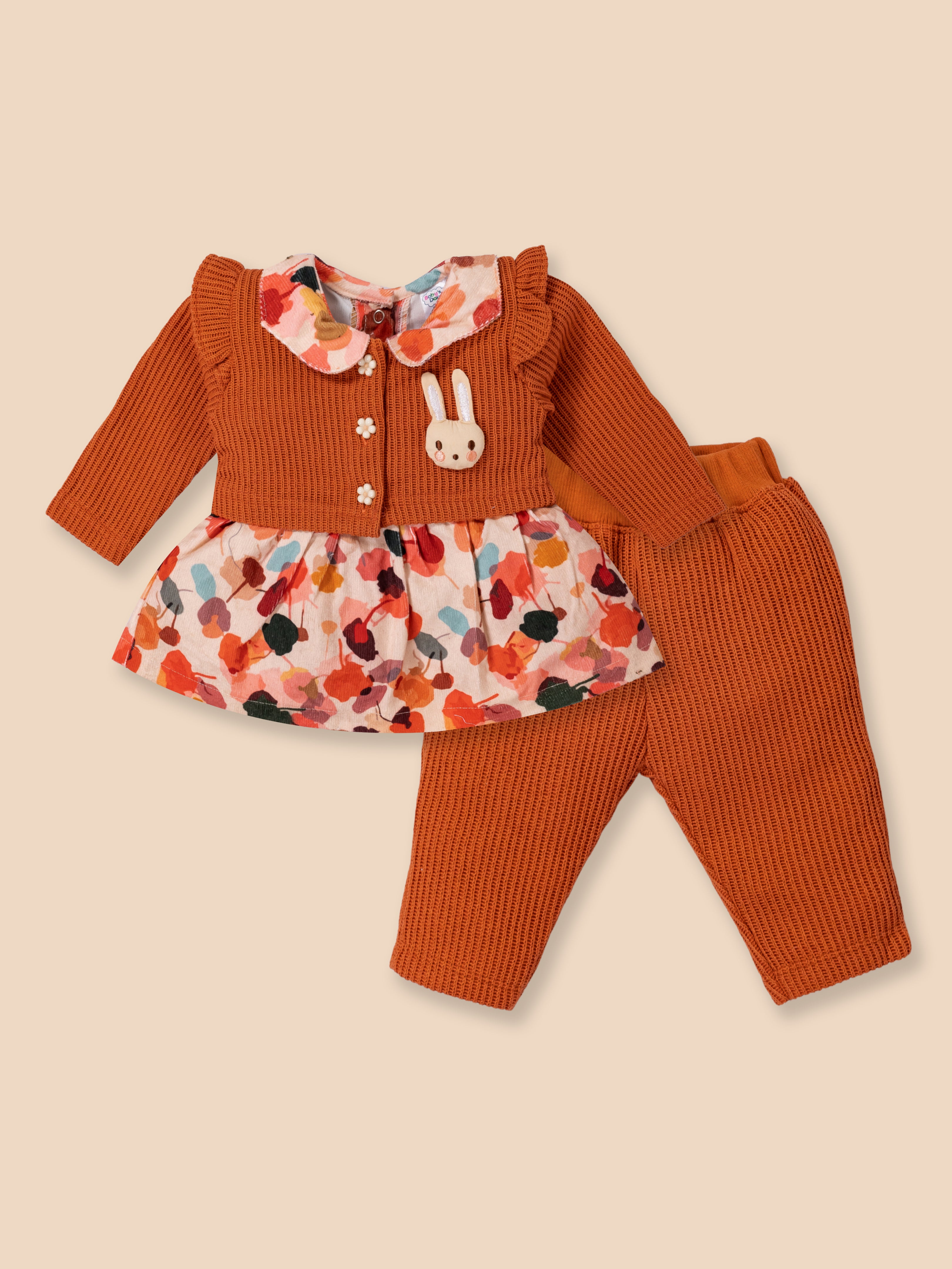 Full Sleeve Sweater Outfit Set 3-Piece