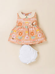 Baby Girl Floral Peter Pan Collar Dress
