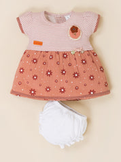 Baby Girls Summer Cotton Floral Dresses Set