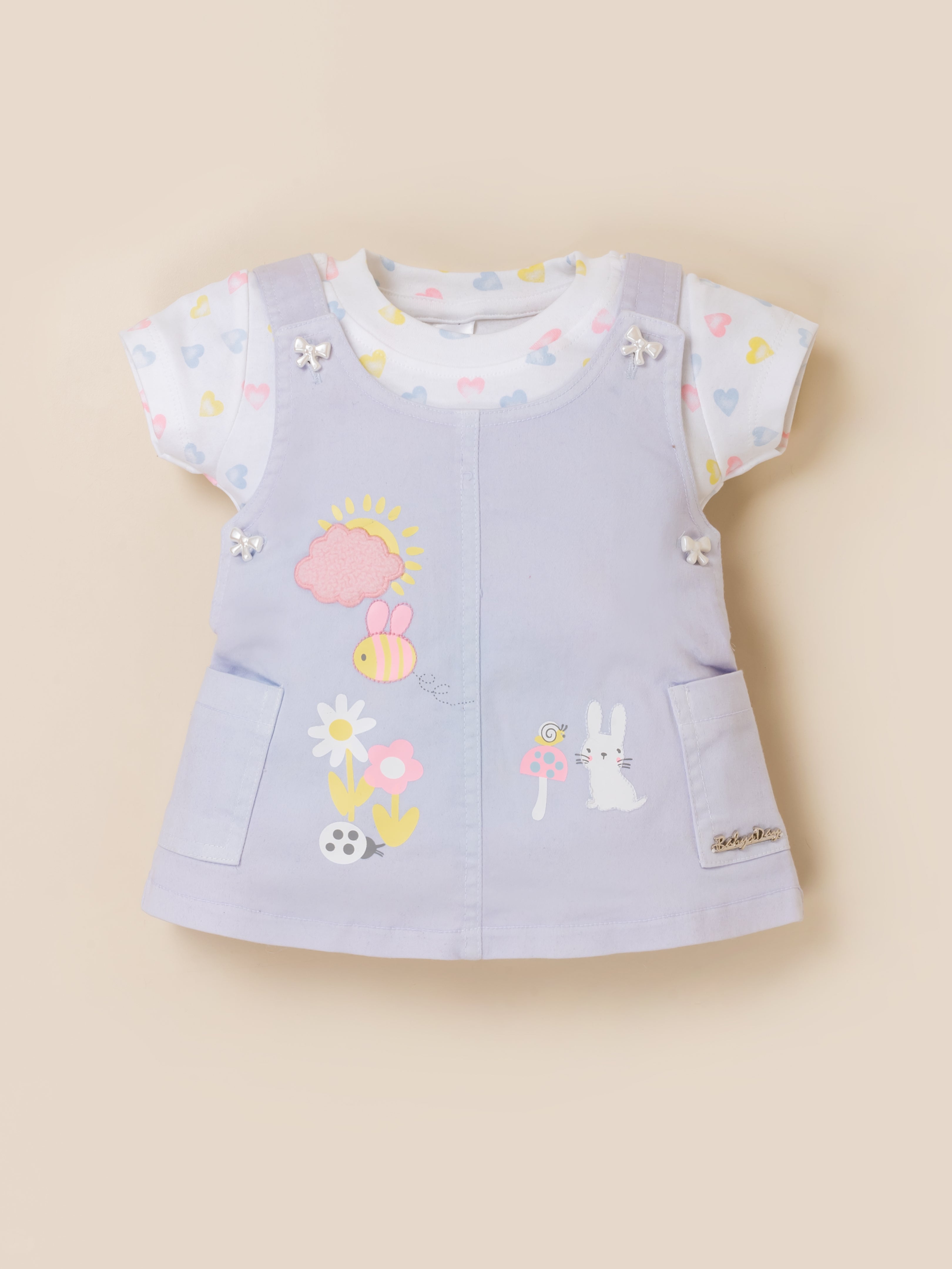 Baby Girls Cute Dungaree Dress