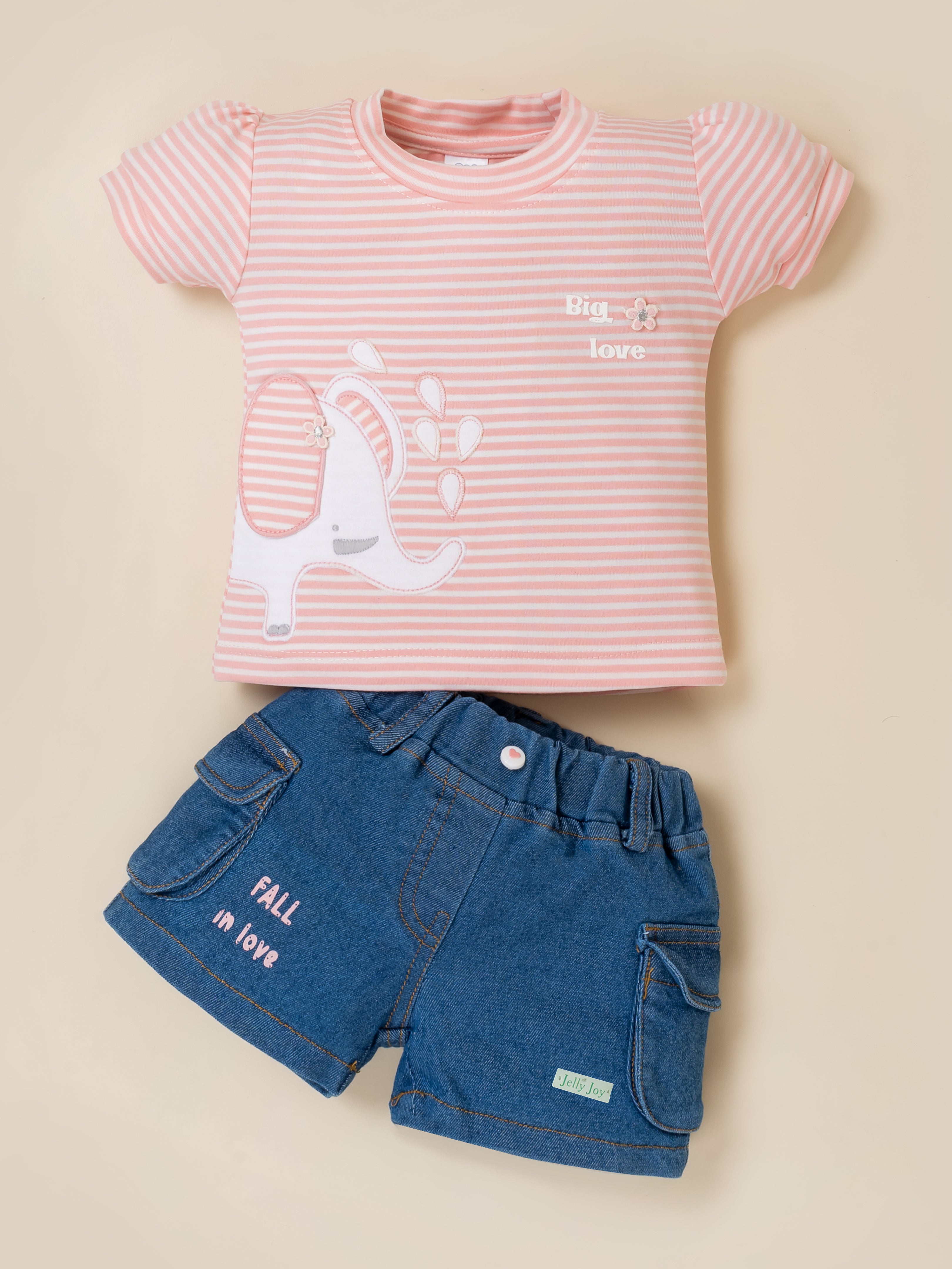 Baby Girls Top with Denim Shorts