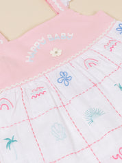 Baby Girls Embroidered Sleeveless Dress