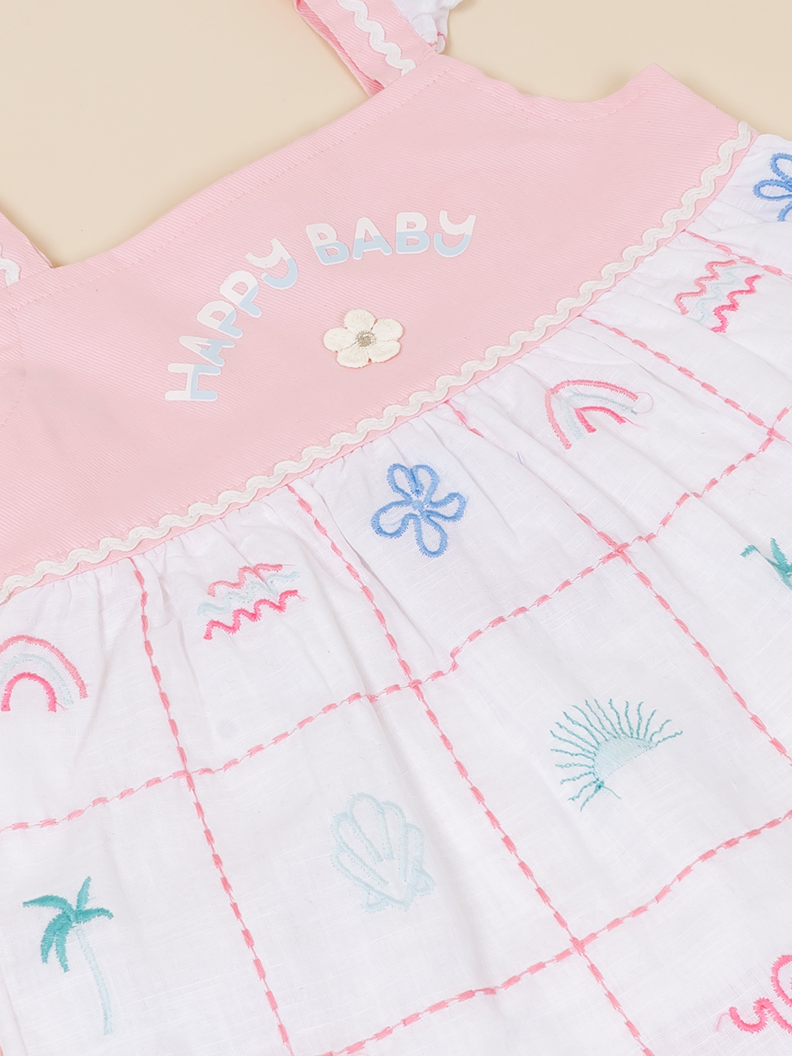 Baby Girls Embroidered Sleeveless Dress