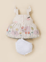 Baby Girls Floral Printed Sleeveless Dress