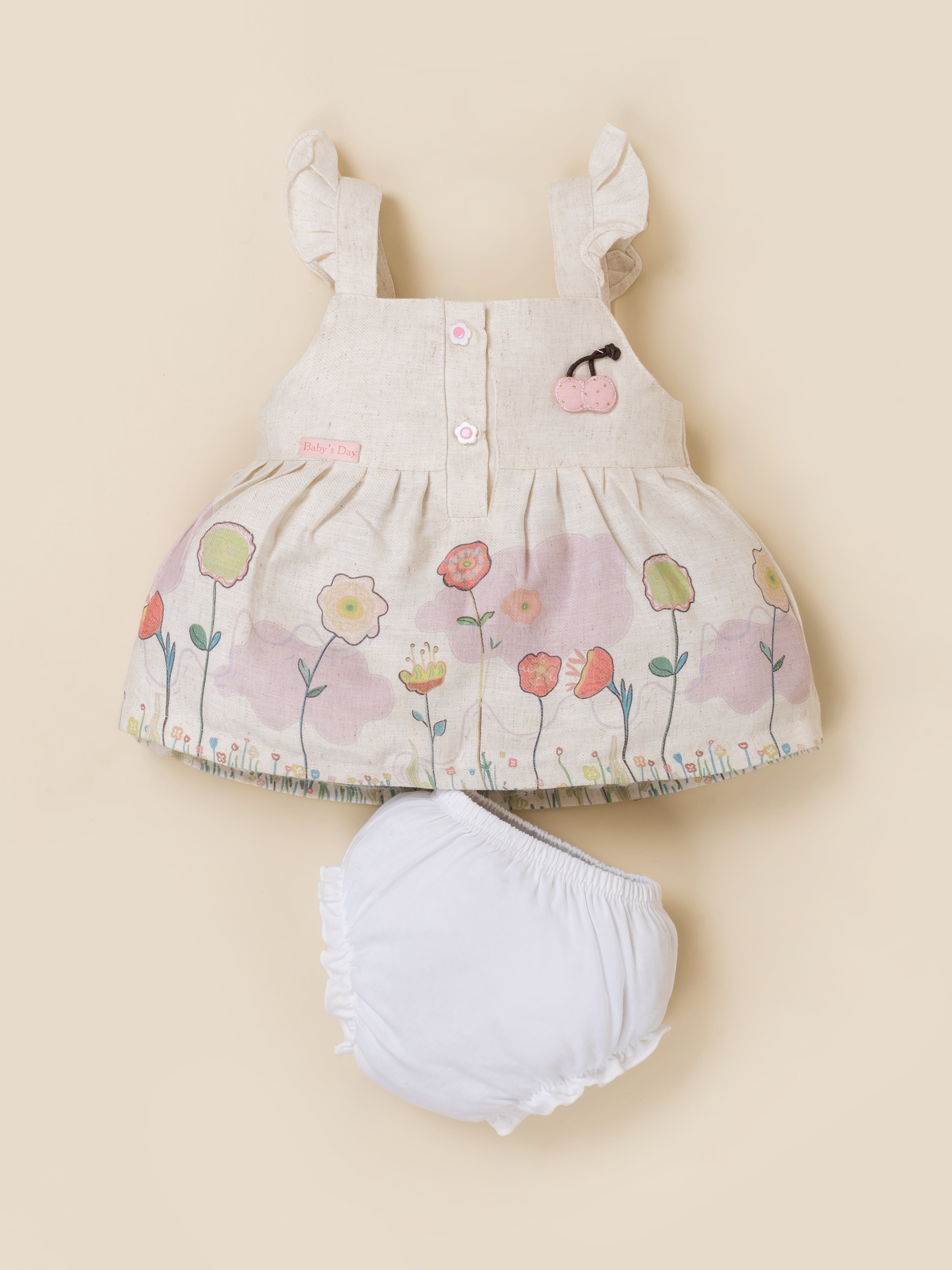 Baby Girls Floral Printed Sleeveless Dress
