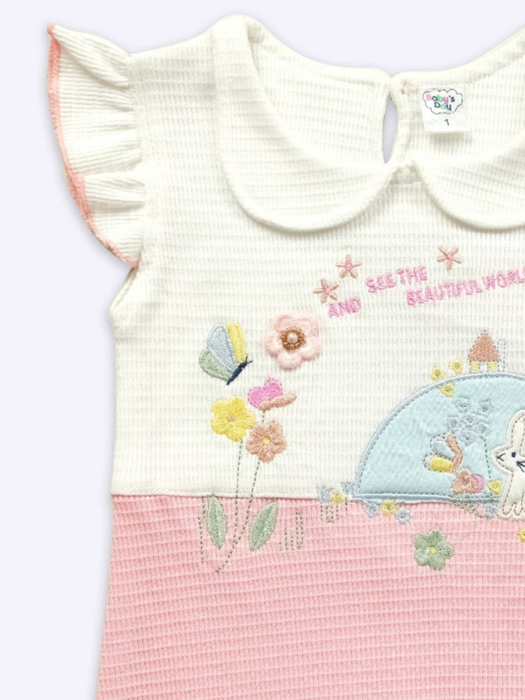 Baby's Day Infant Girls Embroidery Cotton Rompers