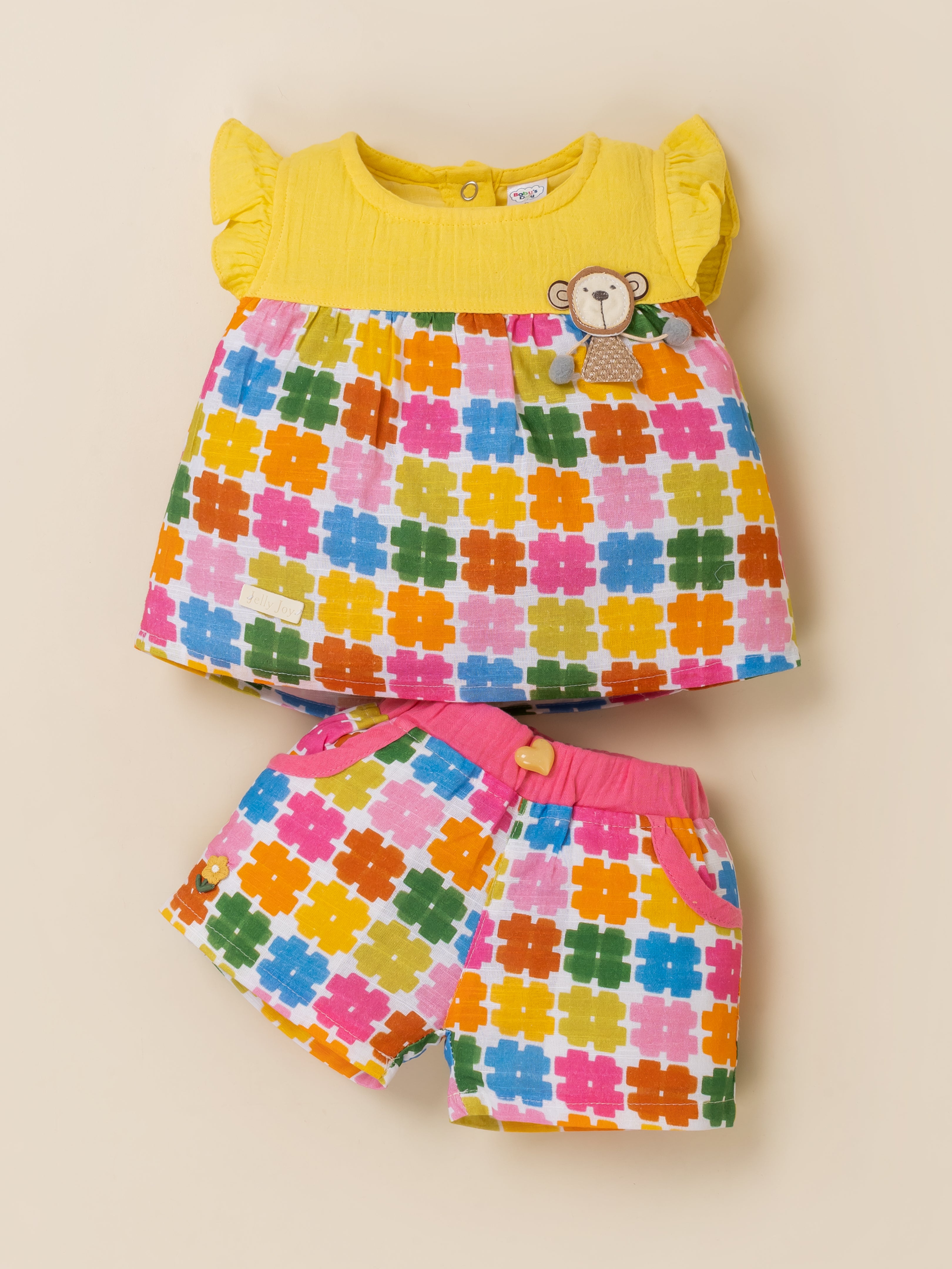 Baby Girls Top & Shorts Outfit Set