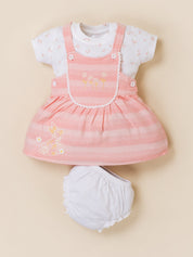 Baby Girls Dungaree Dress Set
