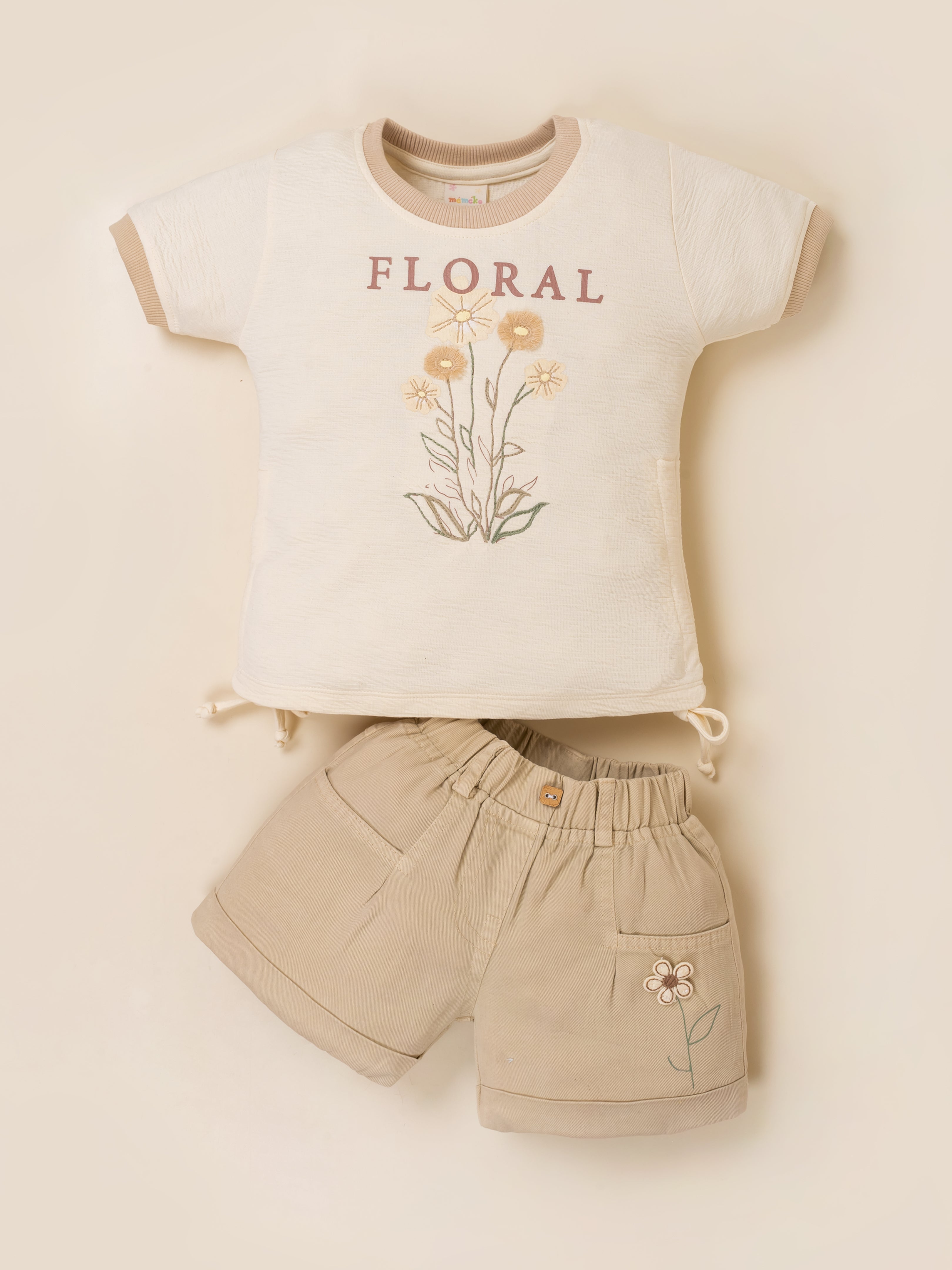 Girls T-Shirt & Shorts Co-ord Outfit Set
