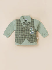 Baby Boy Plaid Vest & Trouser Set
