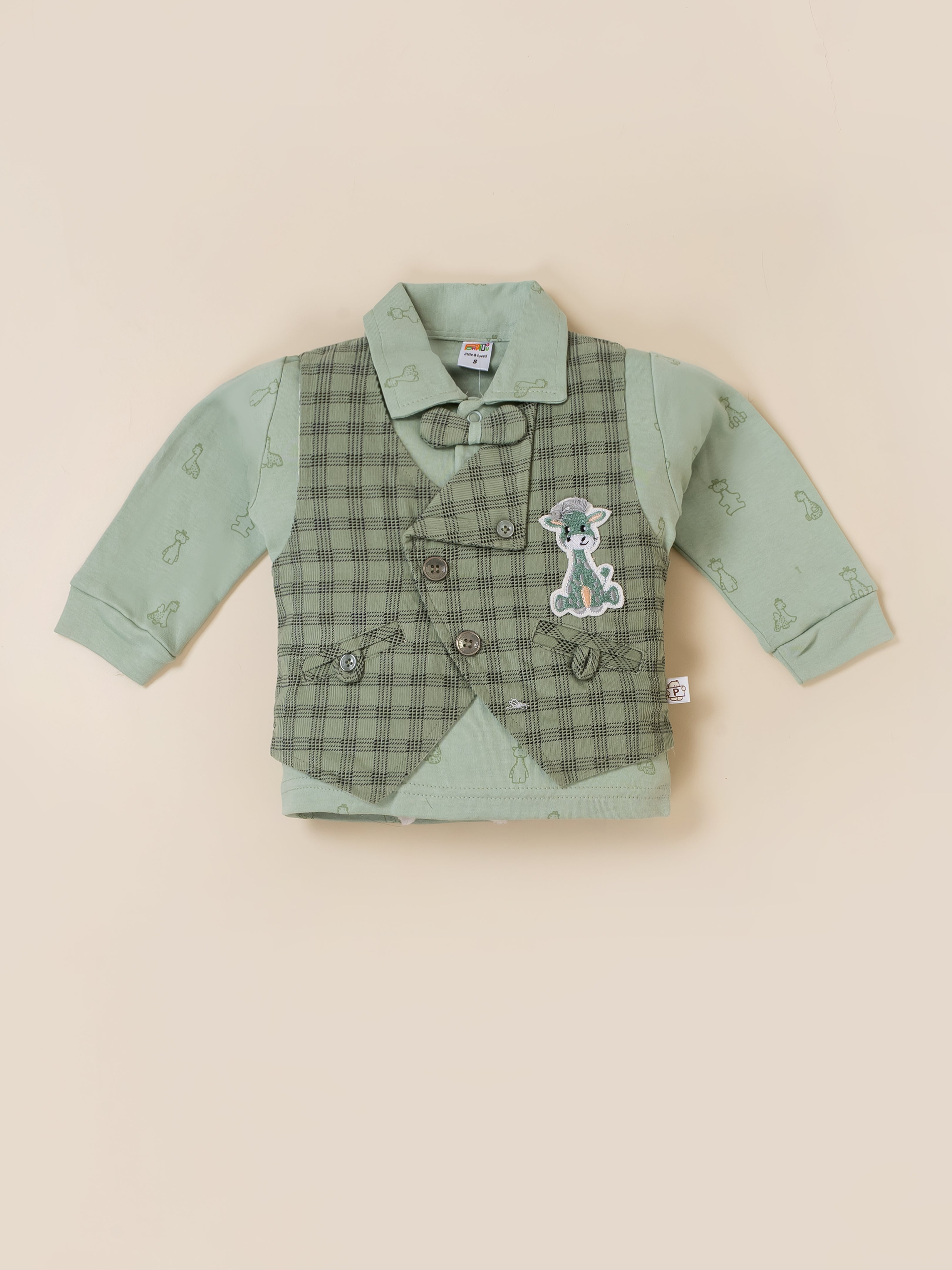 Baby Boy Plaid Vest & Trouser Set
