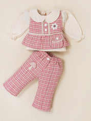 Girls Top and Pant Set with Inner Top