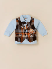 Baby Boy Plaid Vest & Trouser Set