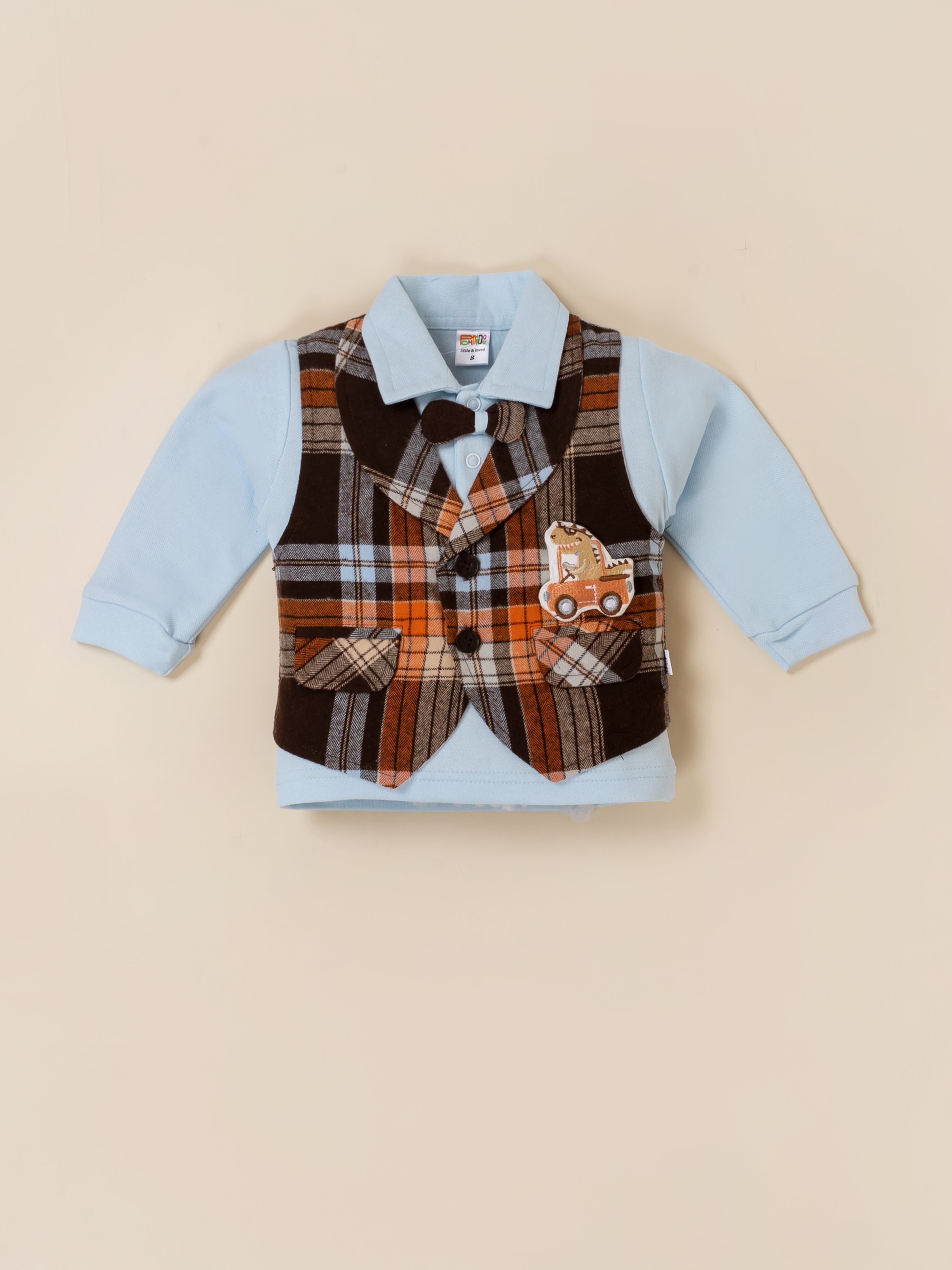 Baby Boy Plaid Vest & Trouser Set