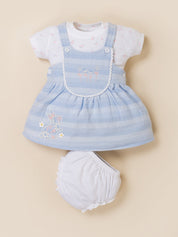 Baby Girls Dungaree Dress Set
