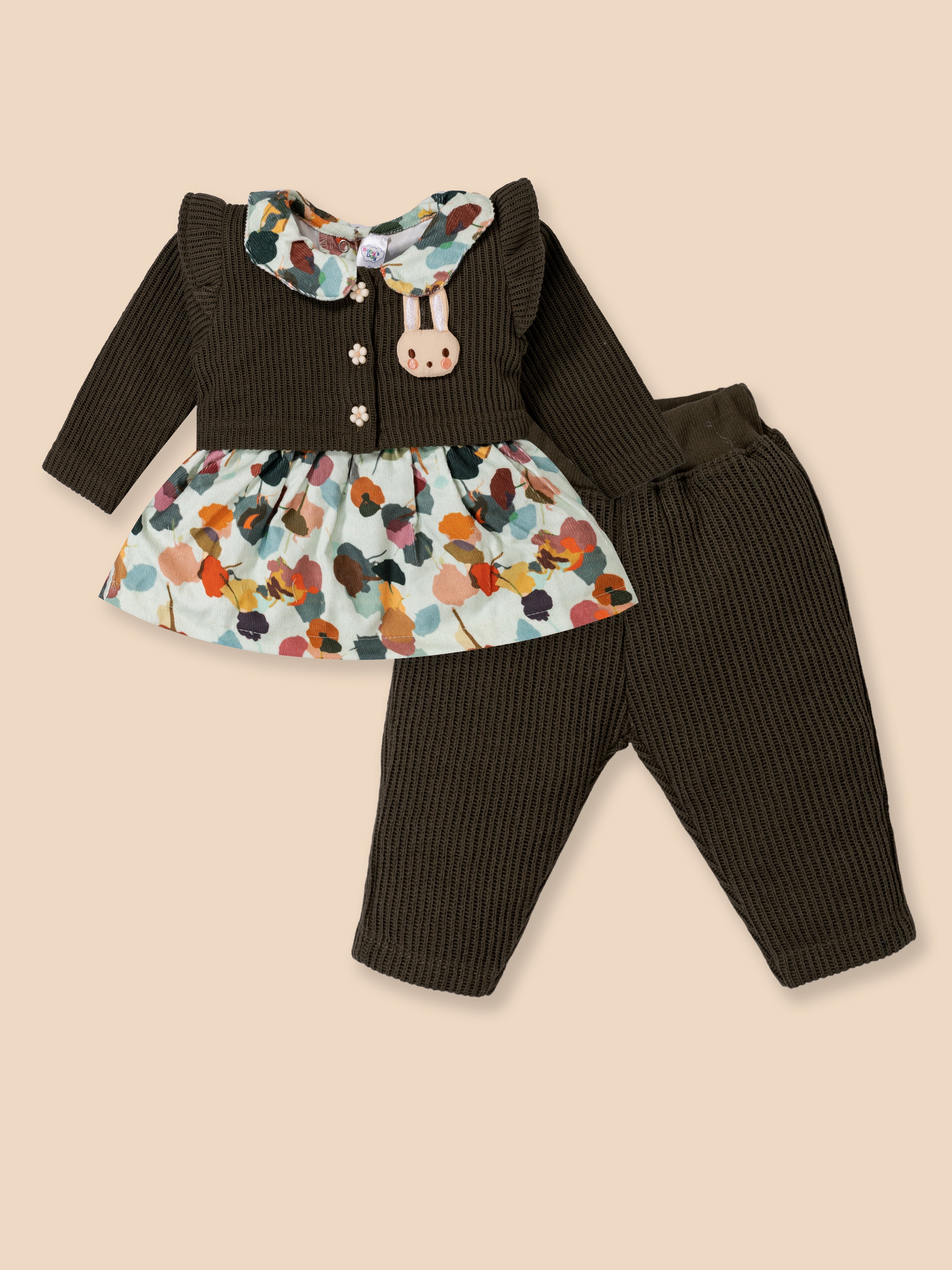 Full Sleeve Sweater Outfit Set 3-Piece