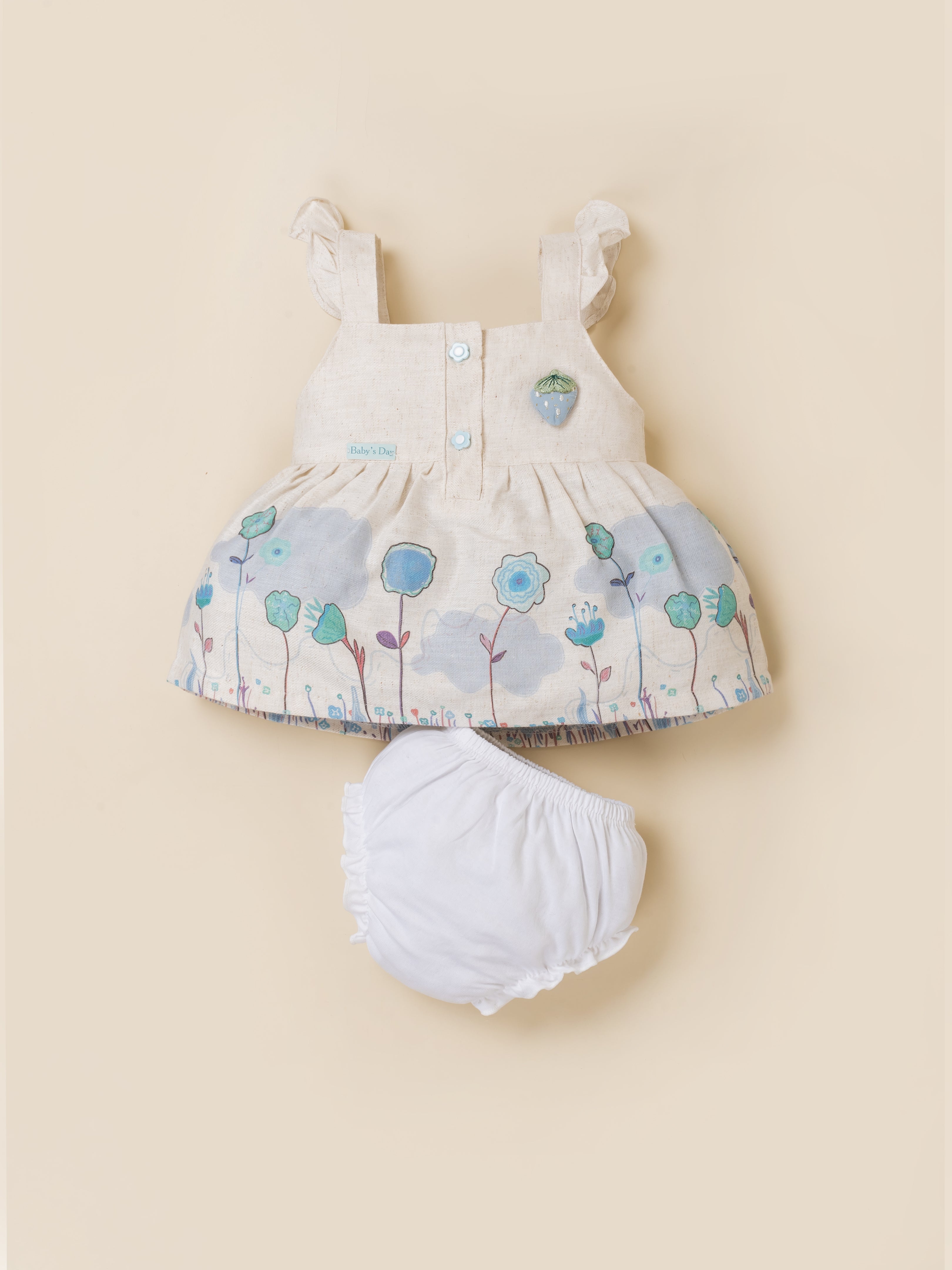 Baby Girls Floral Printed Sleeveless Dress