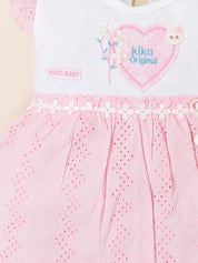 Baby Girls Heart Print Frock with Panty