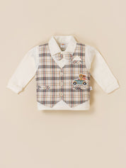 Baby Boy Plaid Vest & Trouser Set