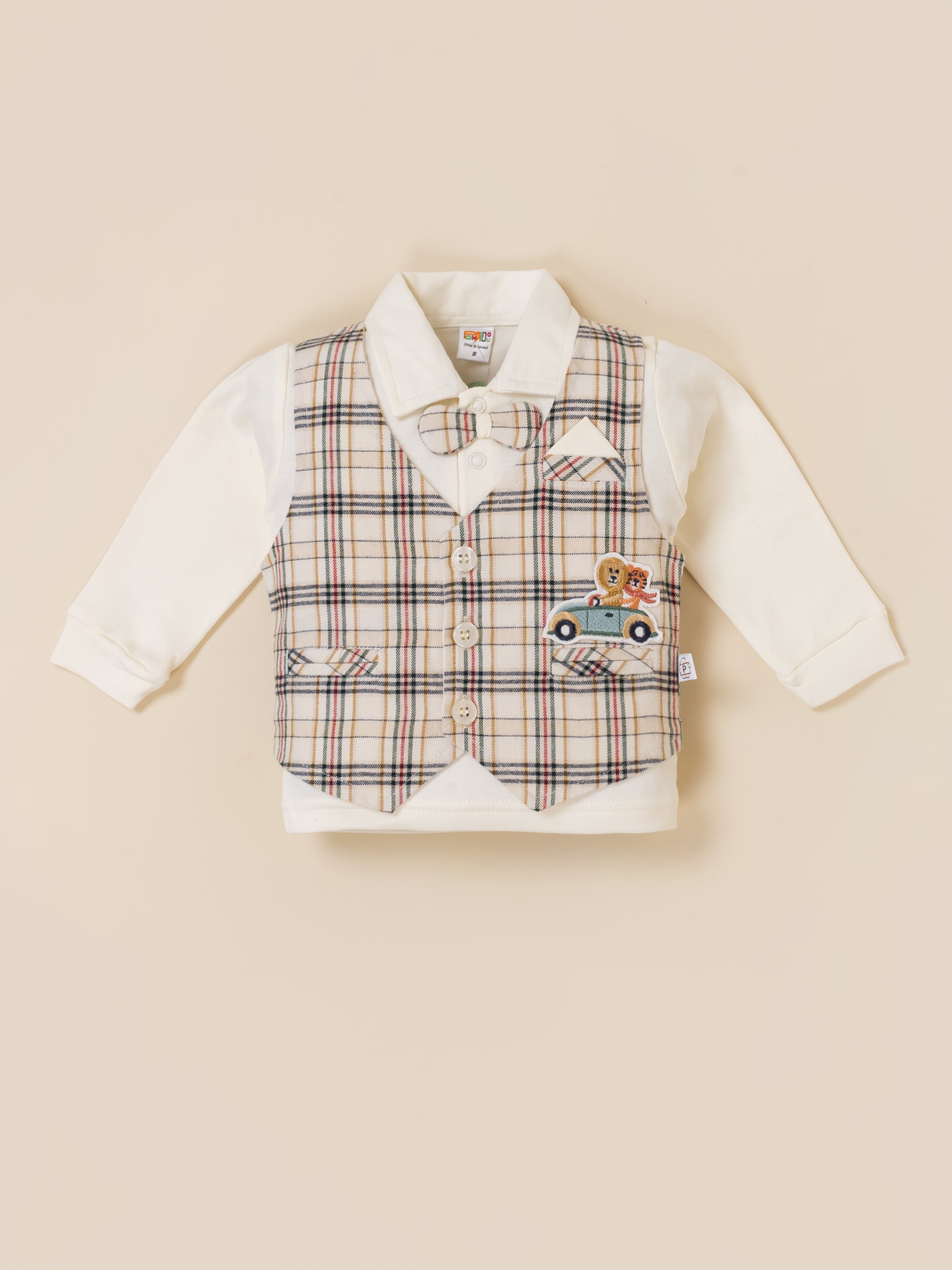 Baby Boy Plaid Vest & Trouser Set