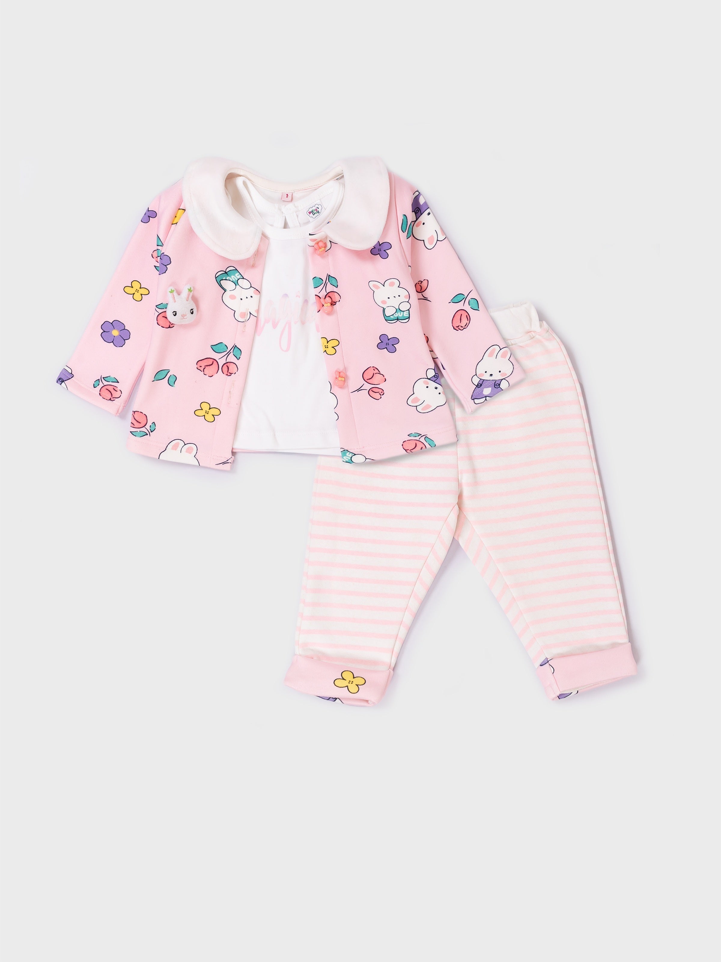 Winter Top with Pant and jacket Set